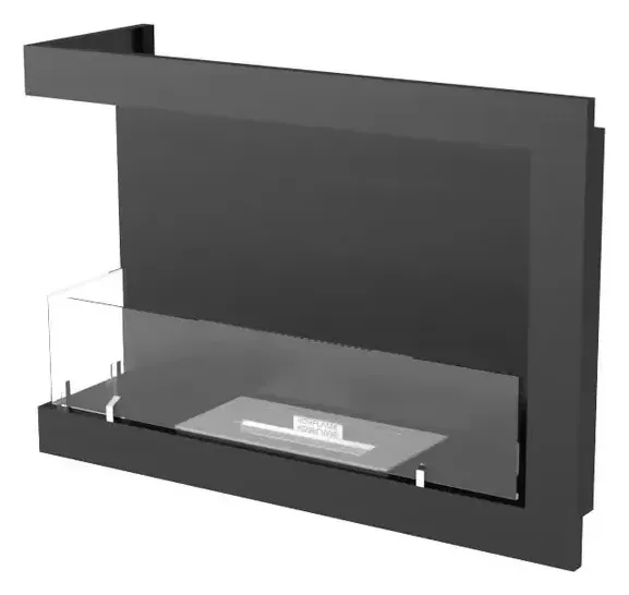 Left corner bioethanol fireplace