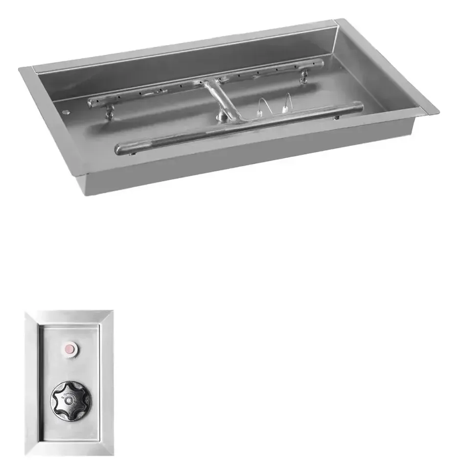 Rectangular LPG burner