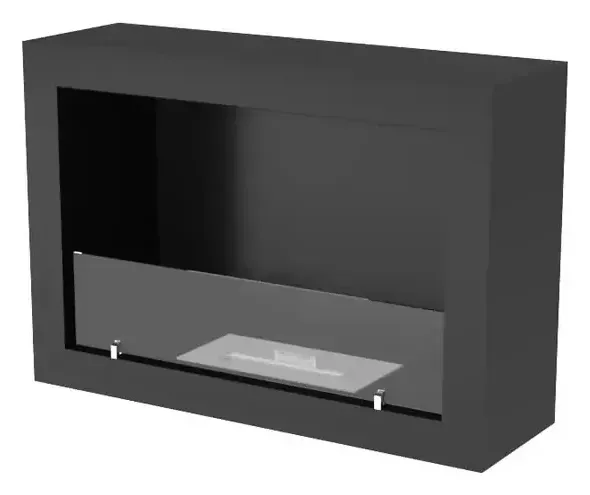 Wall-hung bioethanol fireplace